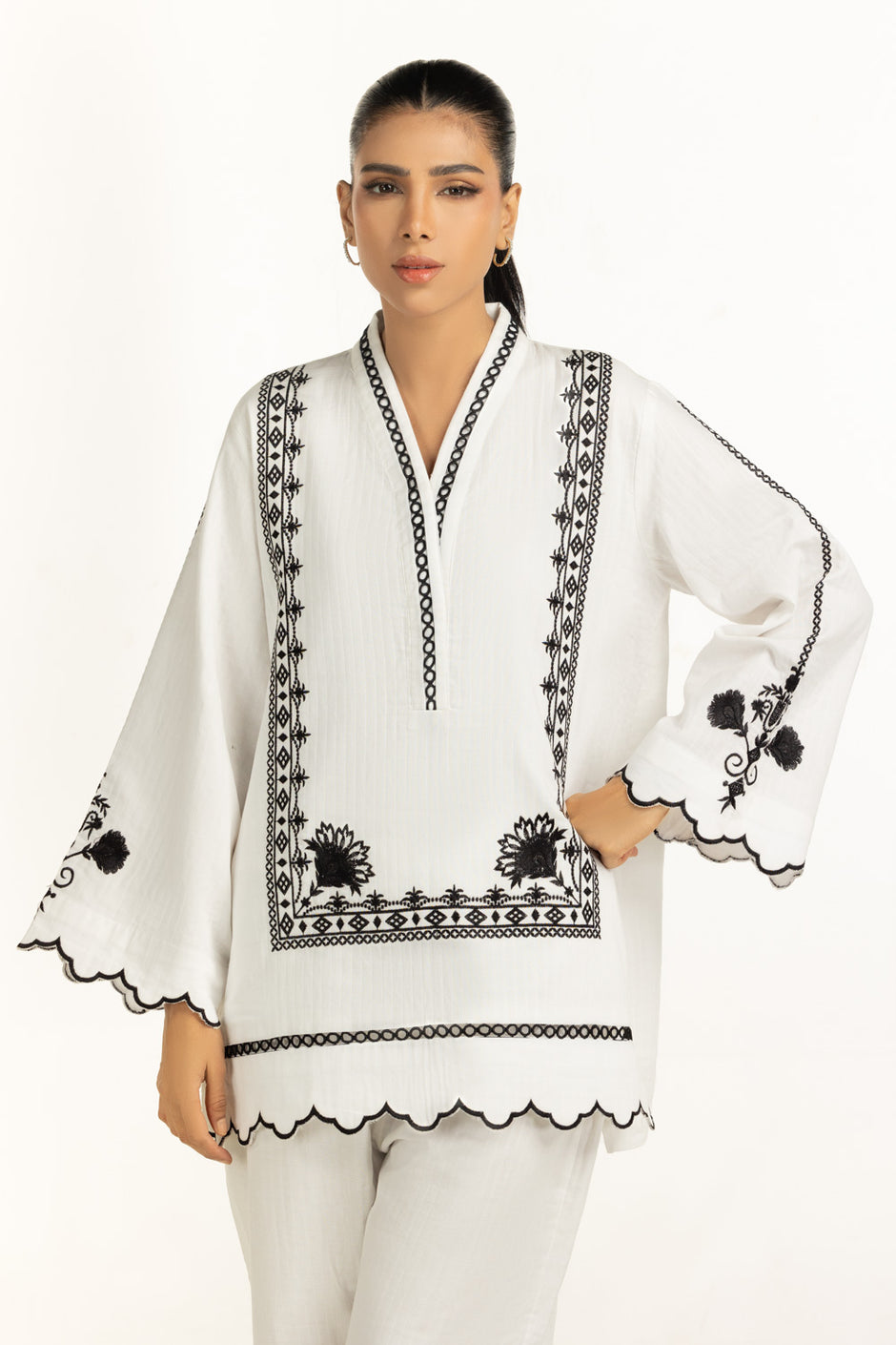 Cotton Embroidered Co-Ord Set