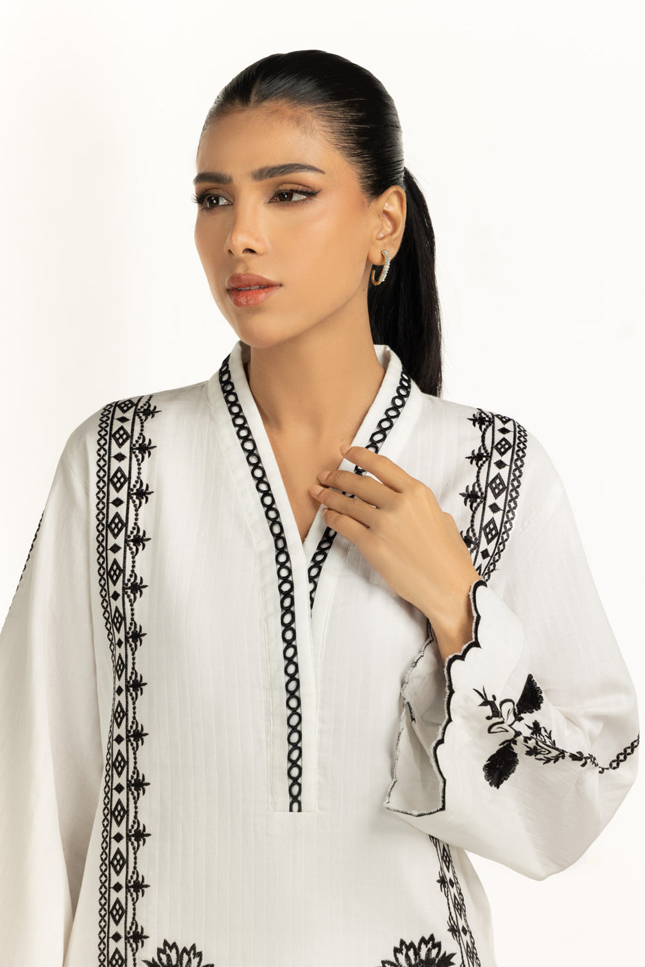 Cotton Embroidered Co-Ord Set