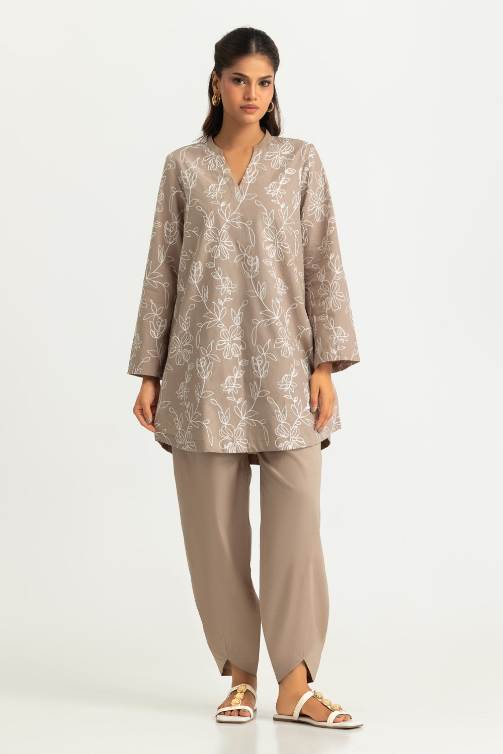 Cotton Embroidered Co-Ord Set