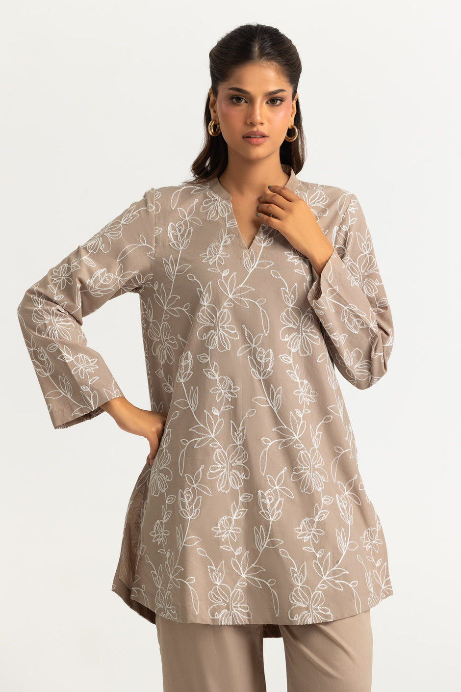 Cotton Embroidered Co-Ord Set