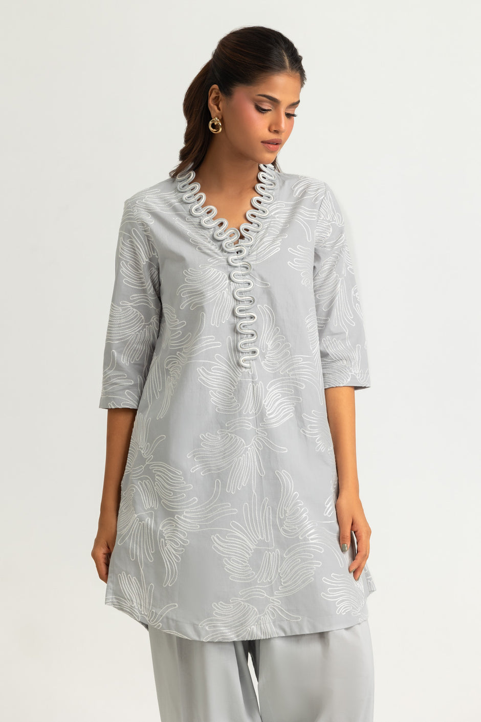 Cotton Embroidered Co-Ord Set