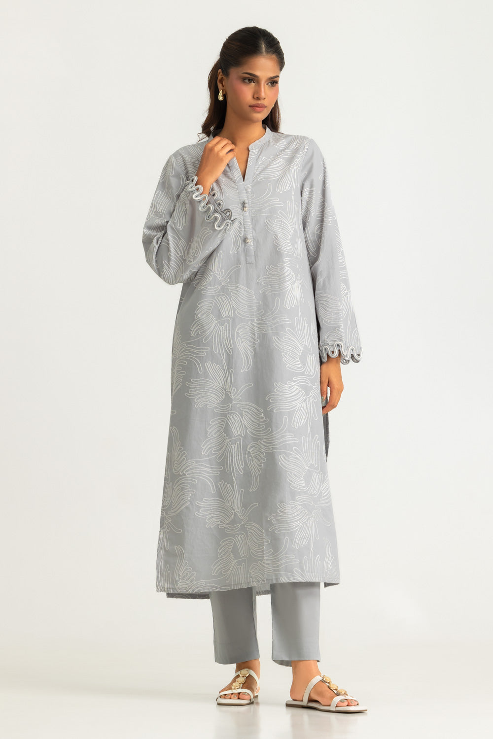 Cotton Embroidered Co-Ord Set