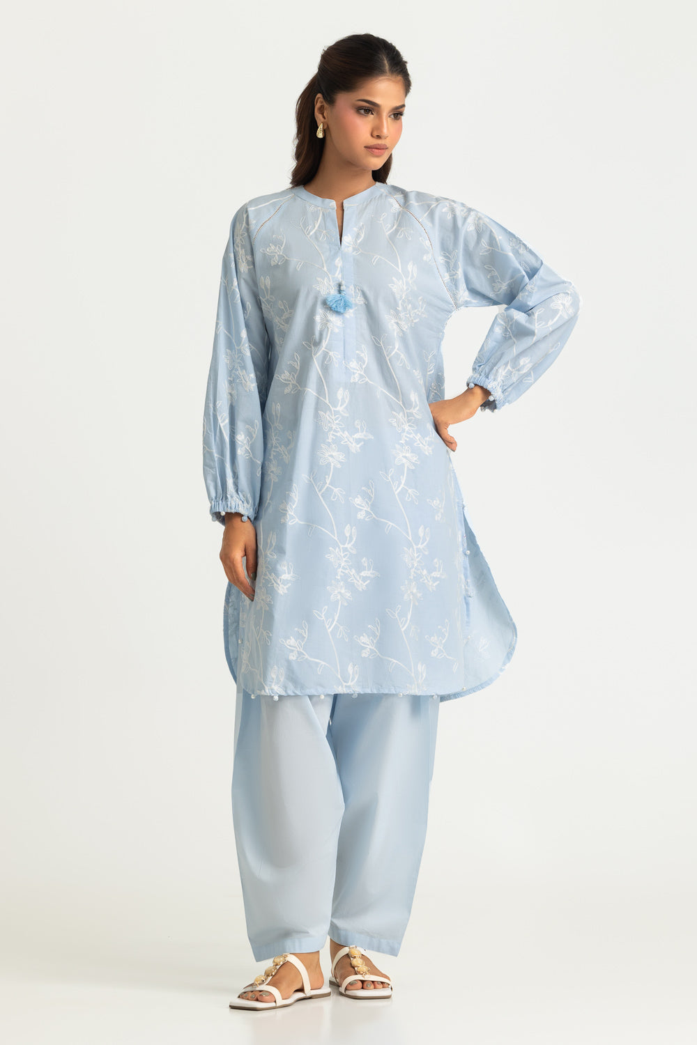 Cotton Embroidered Co-Ord Set