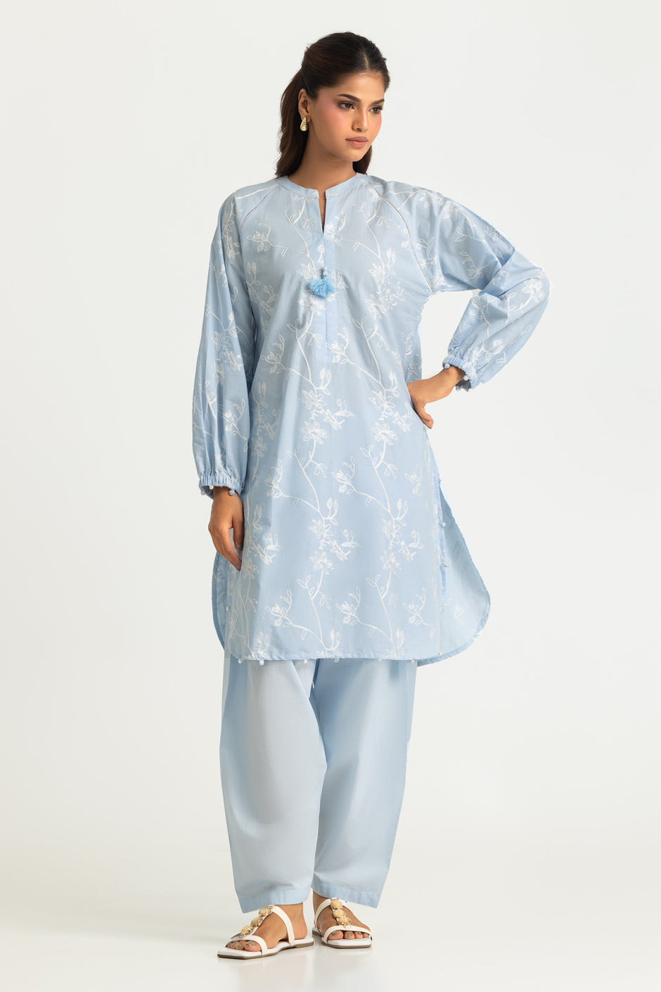 Cotton Embroidered Co-Ord Set