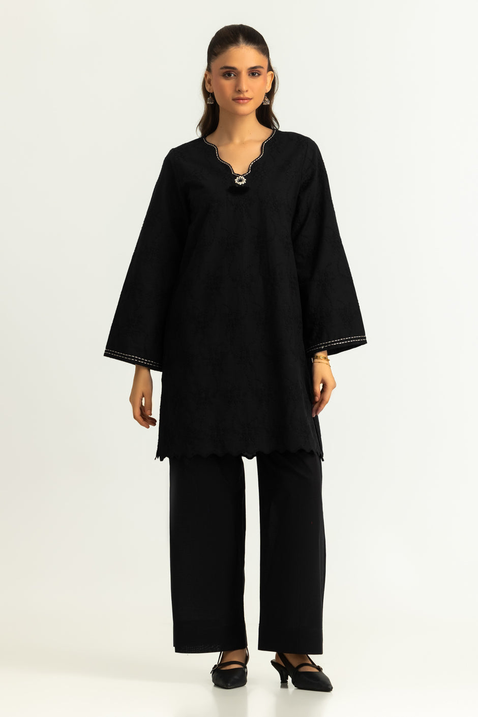 Cotton Embroidered Co-Ord Set