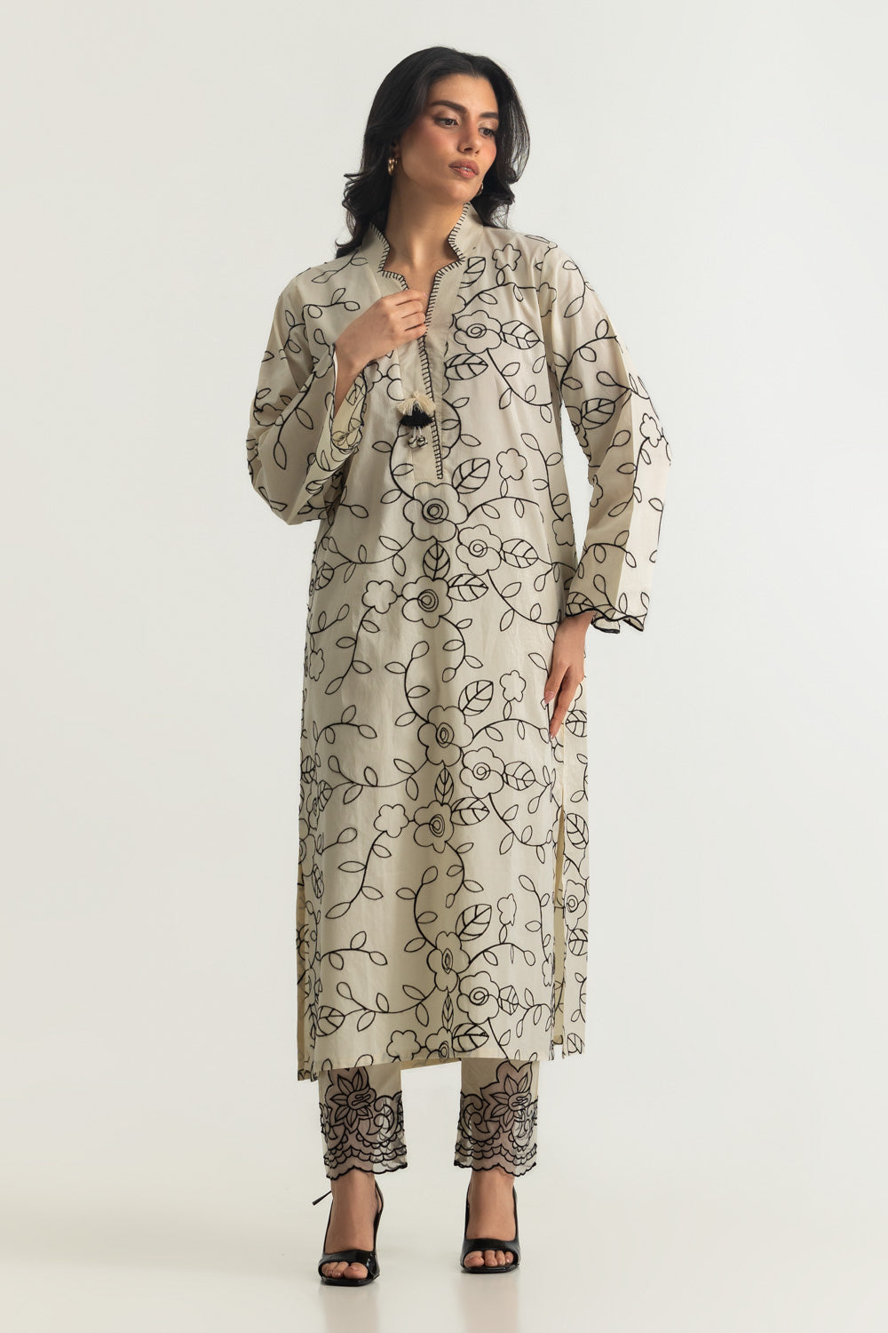 Cotton Embroidered Co-Ord Set