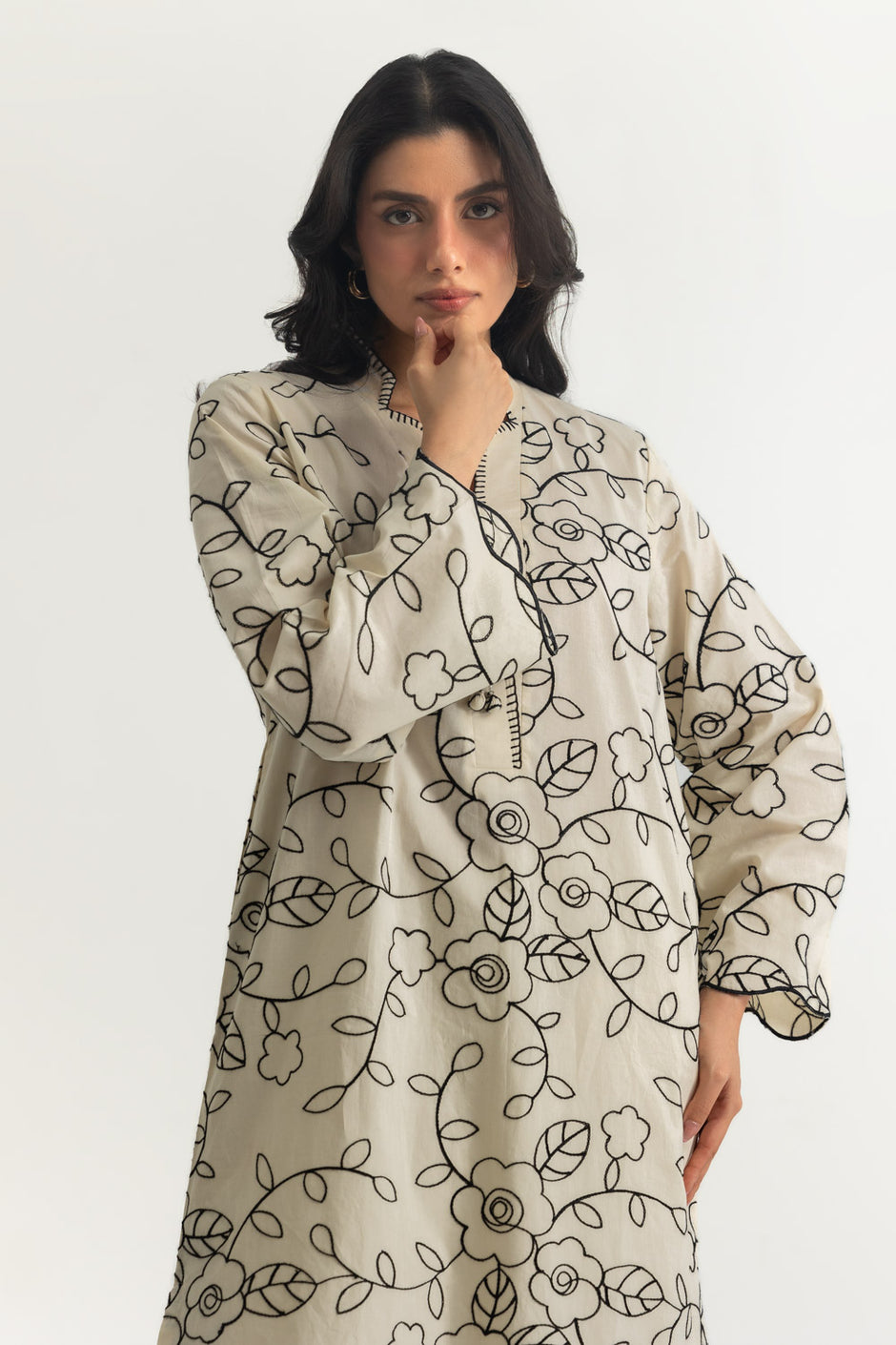 Cotton Embroidered Co-Ord Set