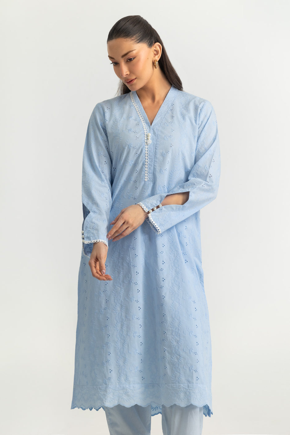 Cotton Embroidered Co-Ord Set