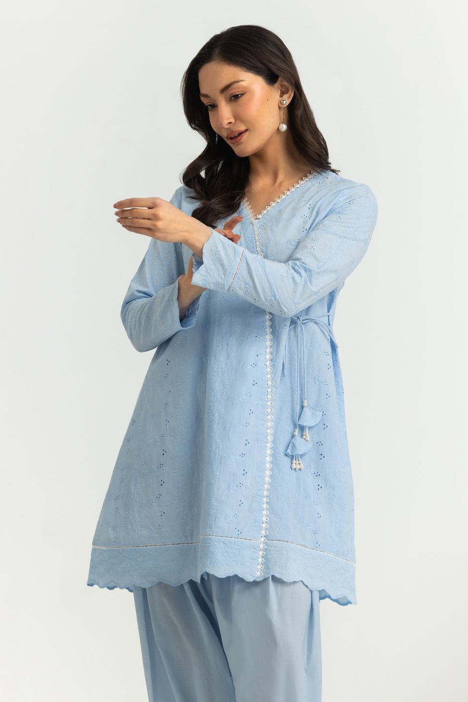 Cotton Embroidered Co-Ord Set