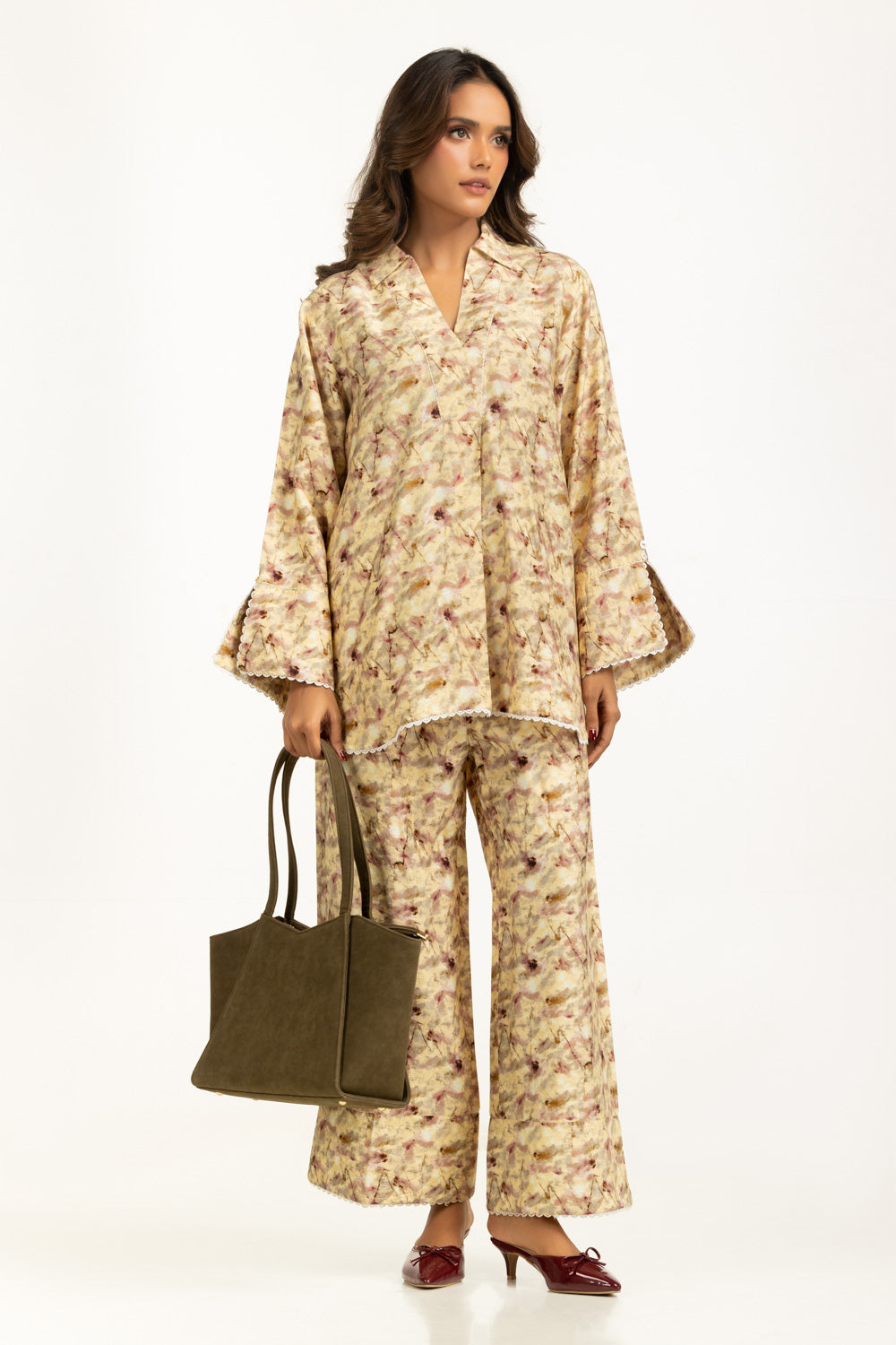 Cotton Nylon Printed Co-Ord Set IPST-55172