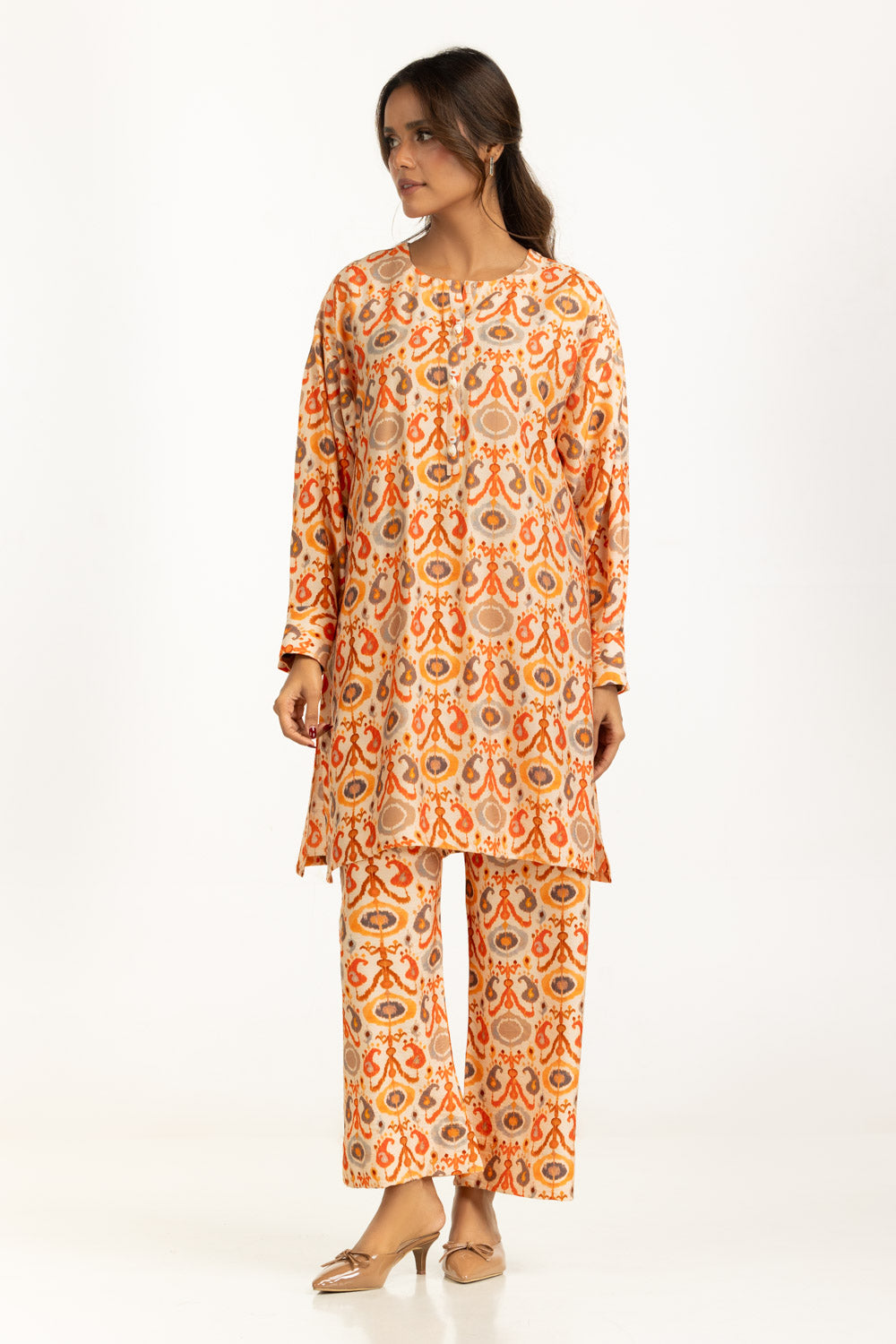 Cotton Nylon Printed Co-Ord Set IPST-55175