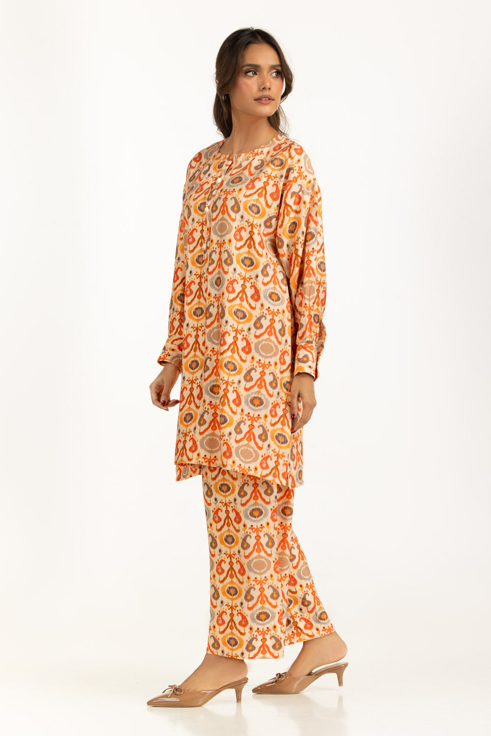 Cotton Nylon Printed Co-Ord Set IPST-55175