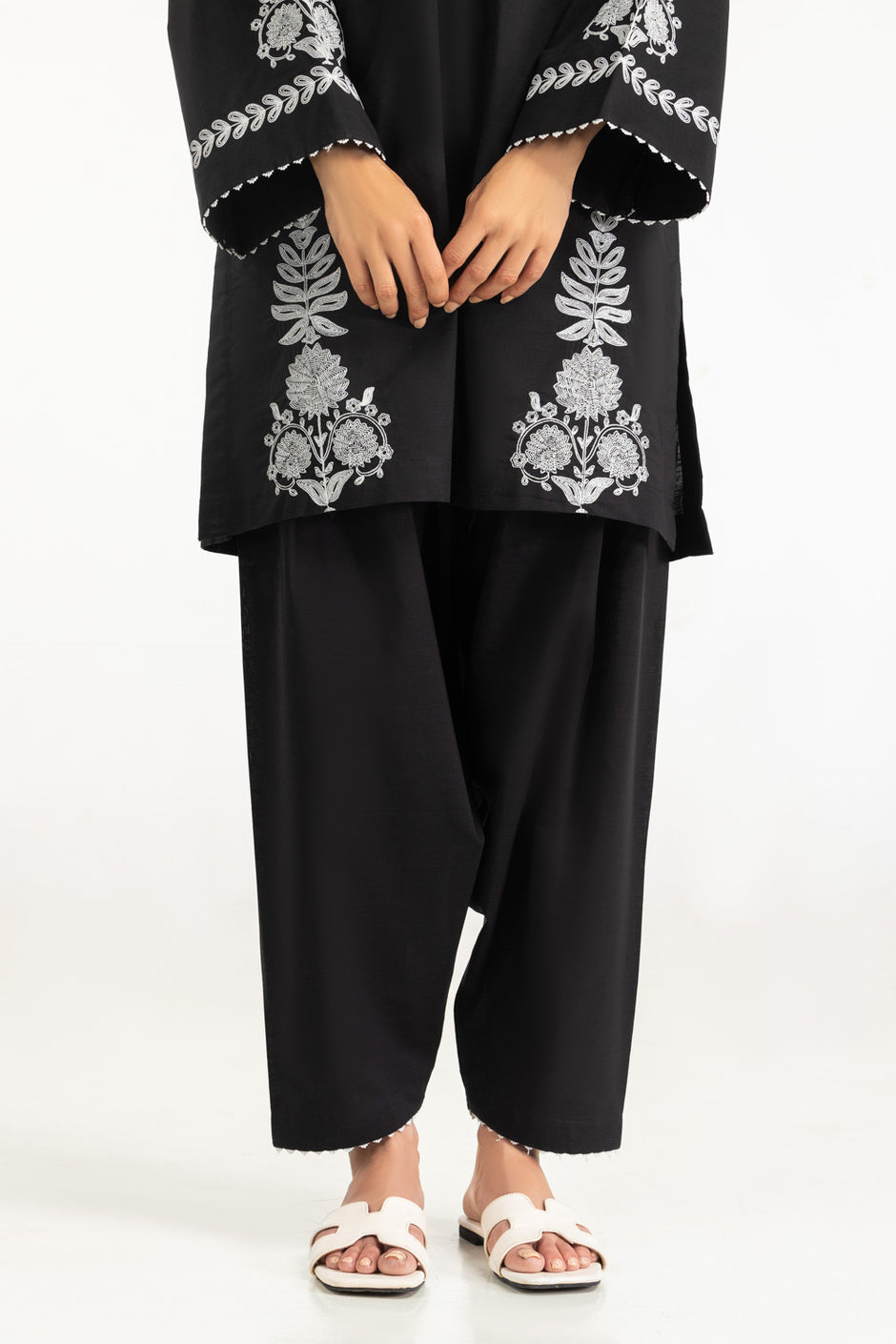 Cotton Slub Embroidered Co-Ord Set