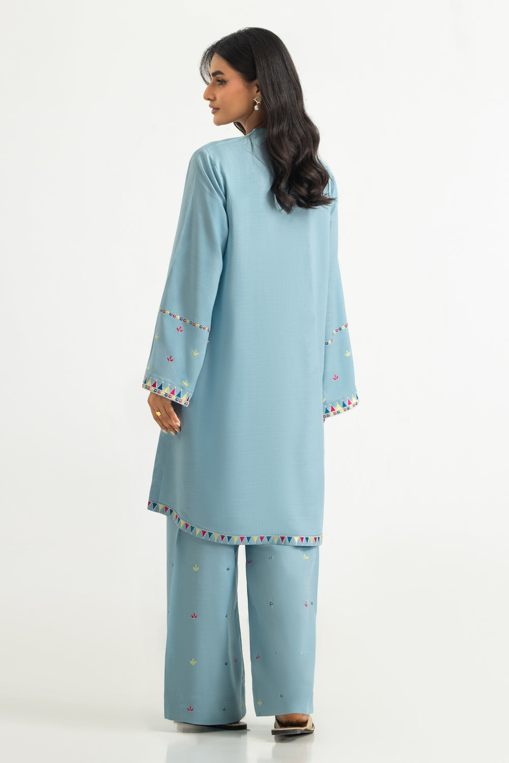 Cotton Viscose Embroidered Co-Ord Set