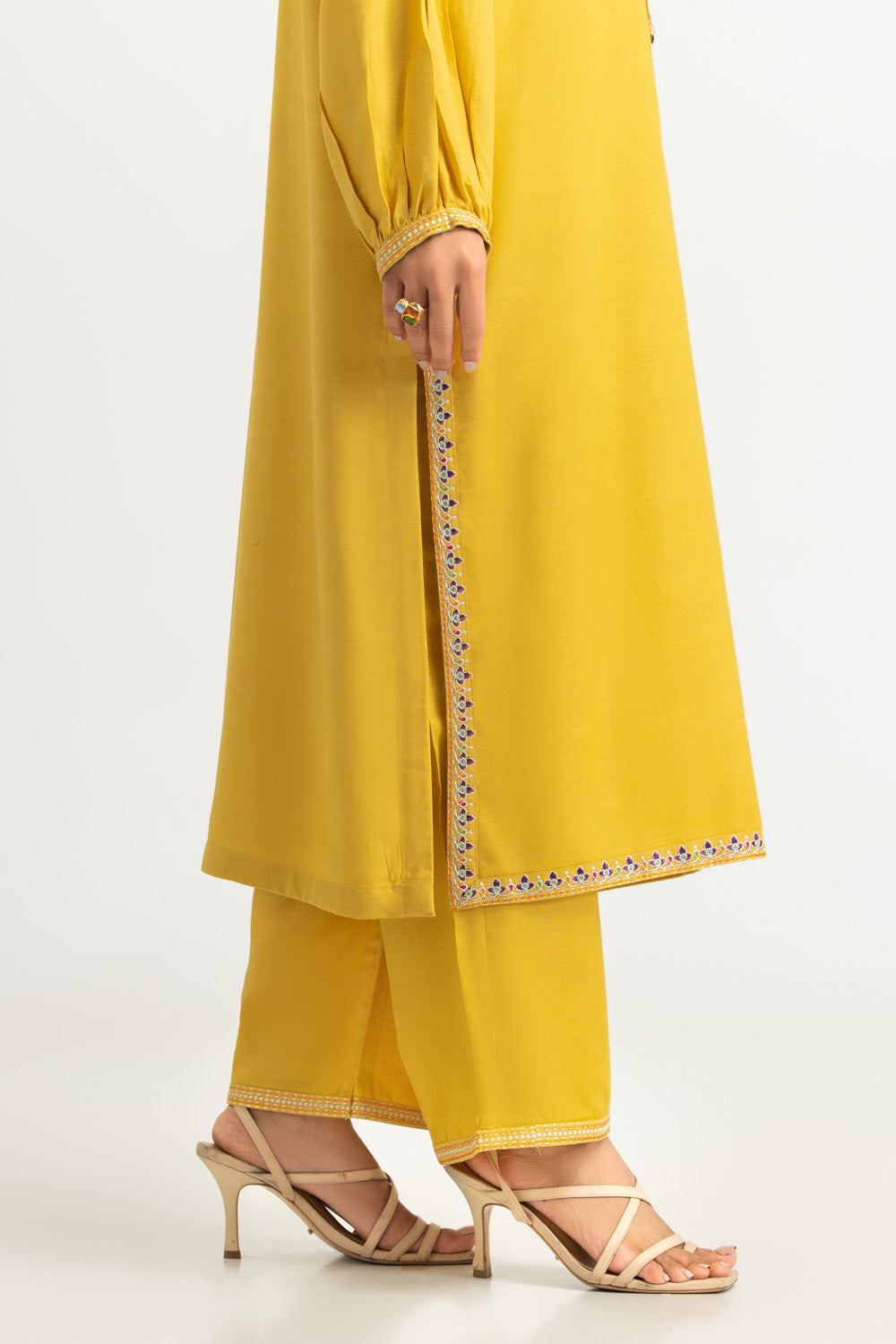 Cotton Viscose Embroidered Co-Ord Set