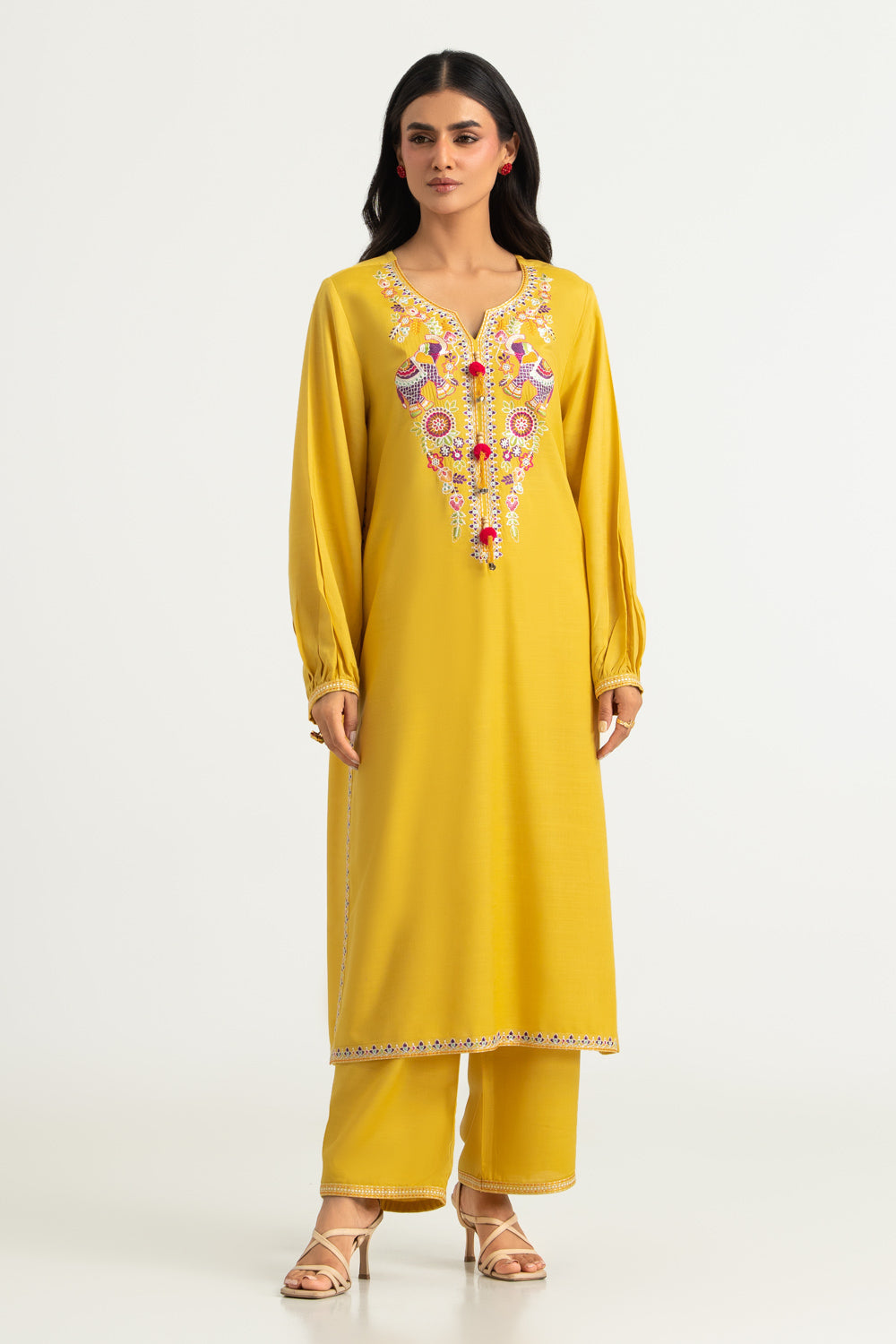 Cotton Viscose Embroidered Co-Ord Set