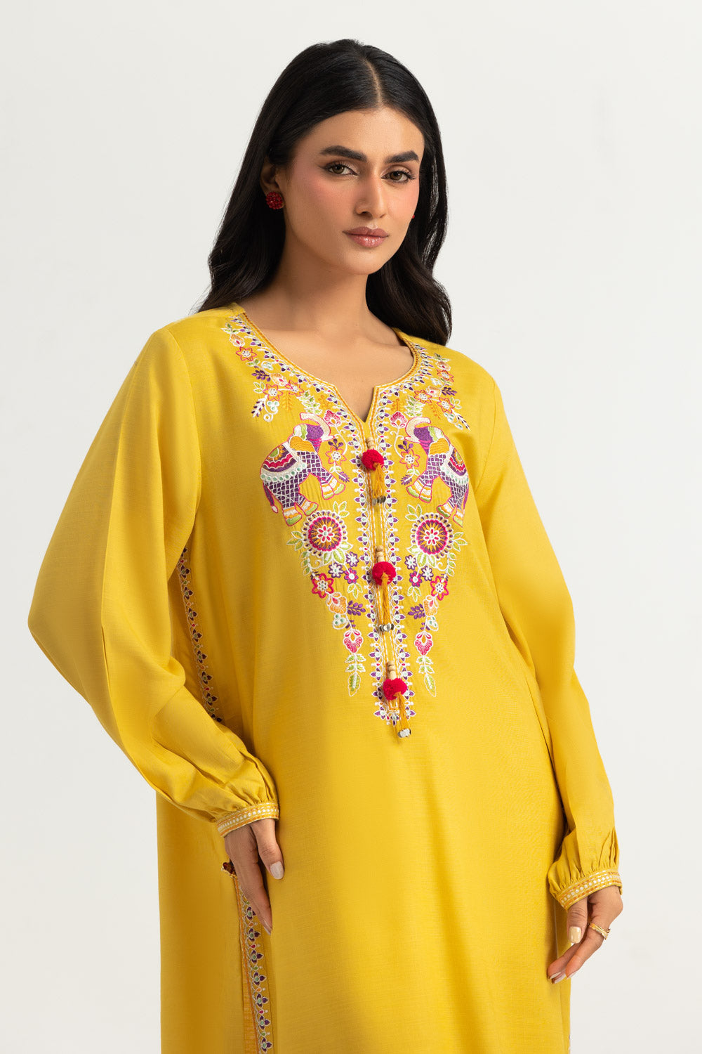 Cotton Viscose Embroidered Co-Ord Set
