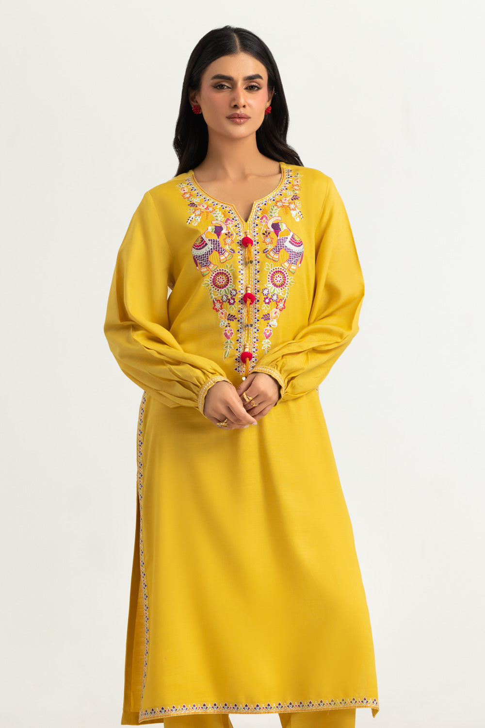 Cotton Viscose Embroidered Co-Ord Set
