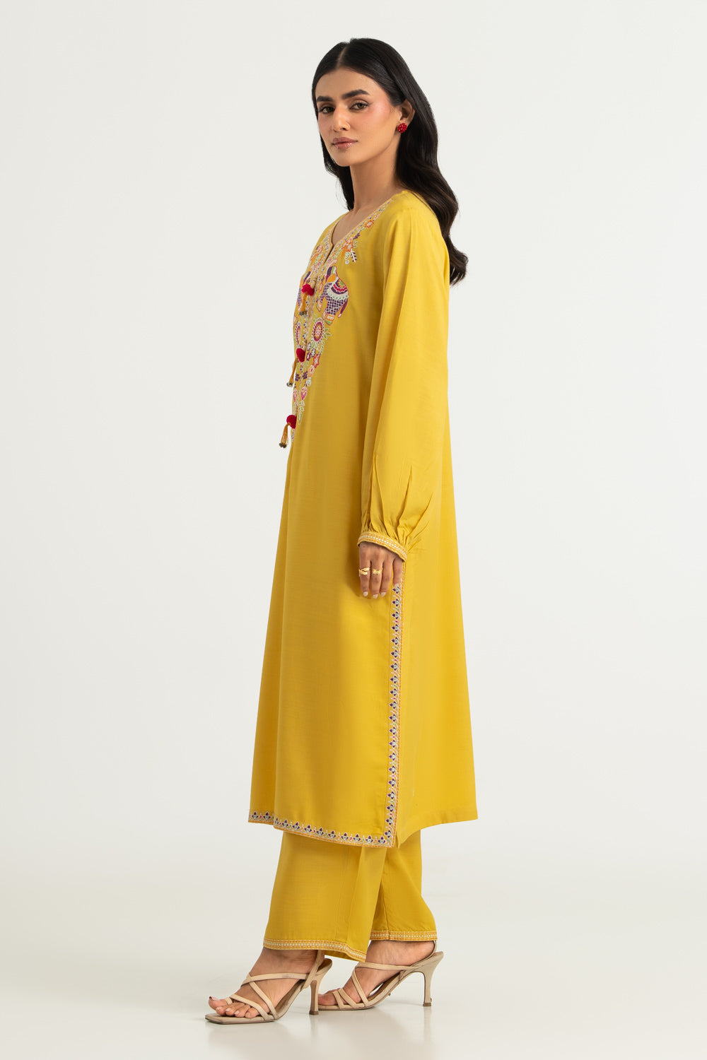 Cotton Viscose Embroidered Co-Ord Set