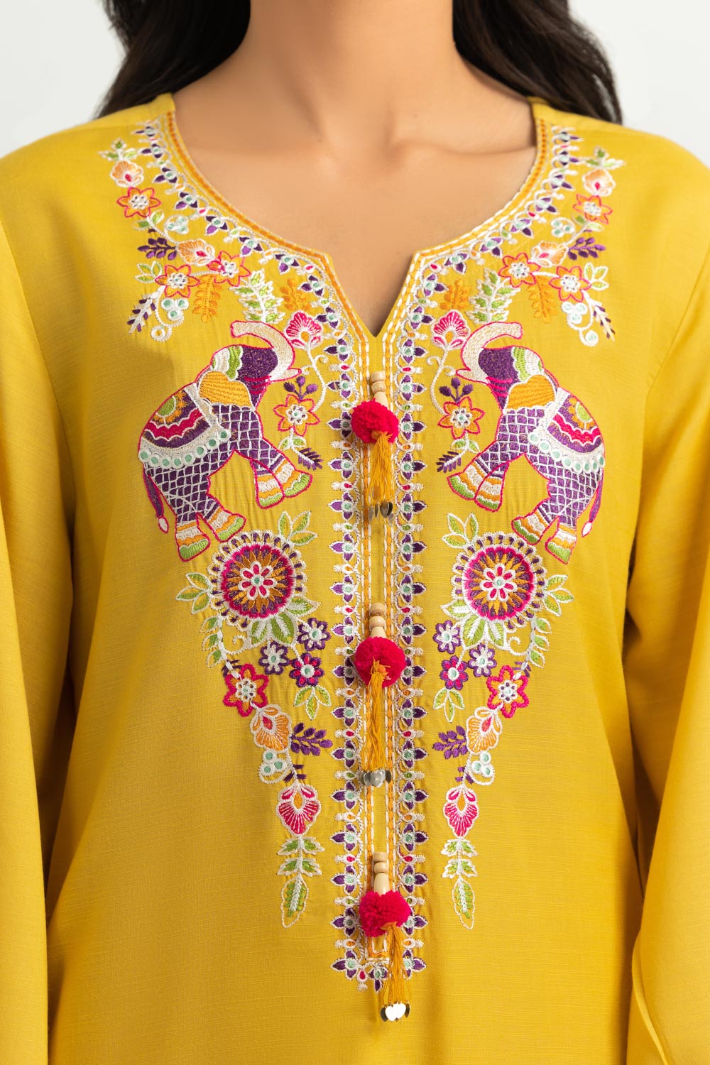 Cotton Viscose Embroidered Co-Ord Set