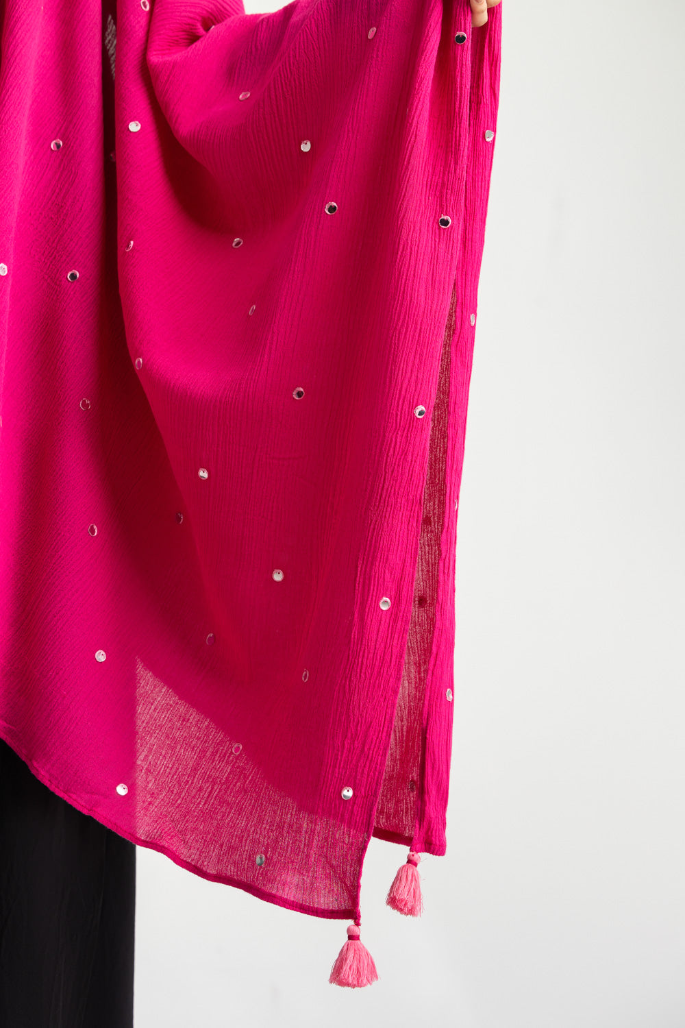 Cotton Viscose Embroidered Scarf
