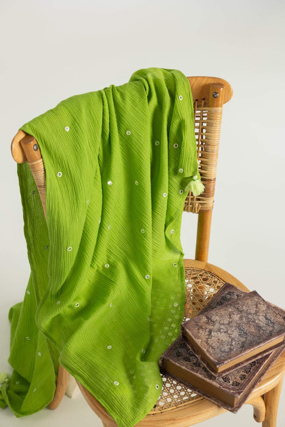 Cotton Viscose Embroidered Scarf