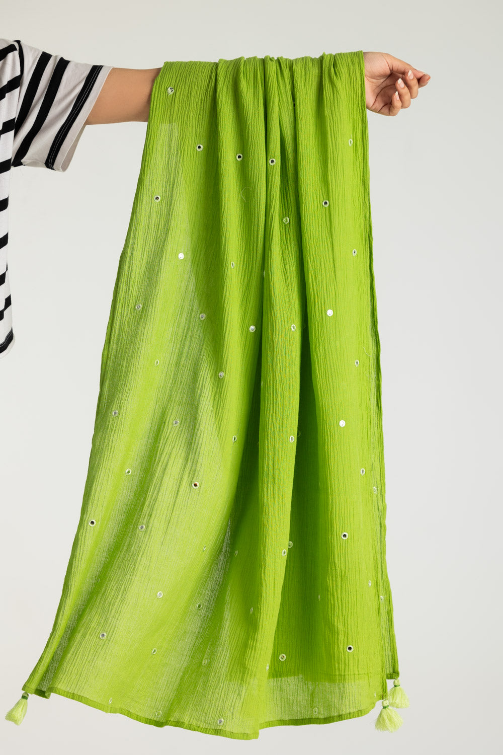 Cotton Viscose Embroidered Scarf