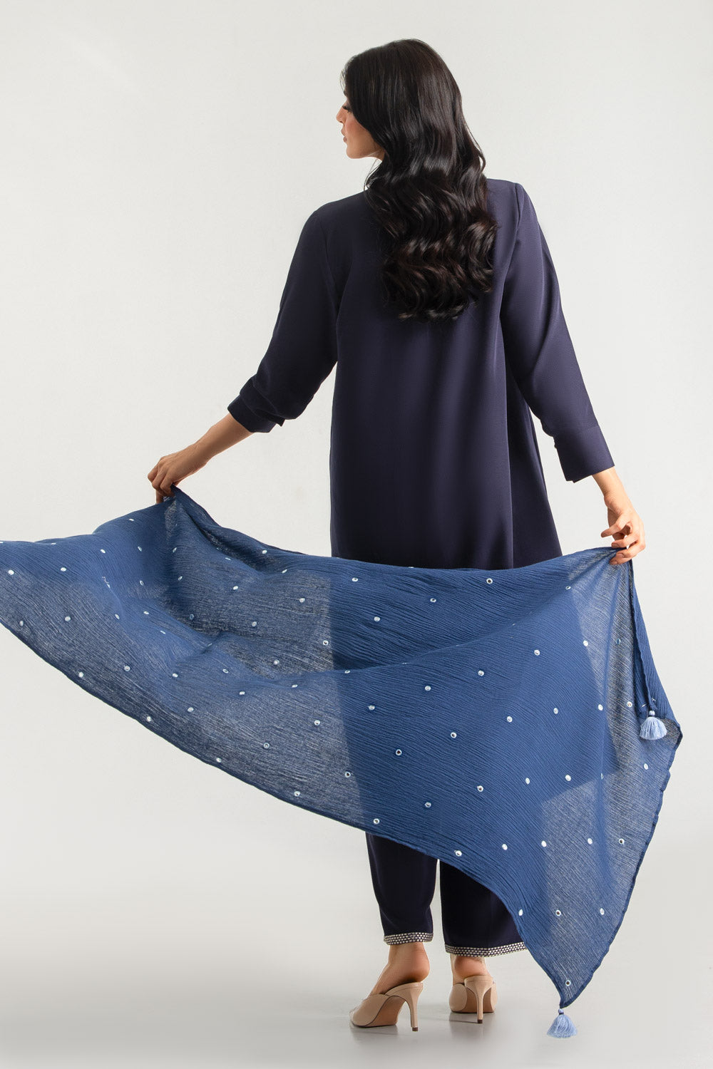Cotton Viscose Embroidered Scarf