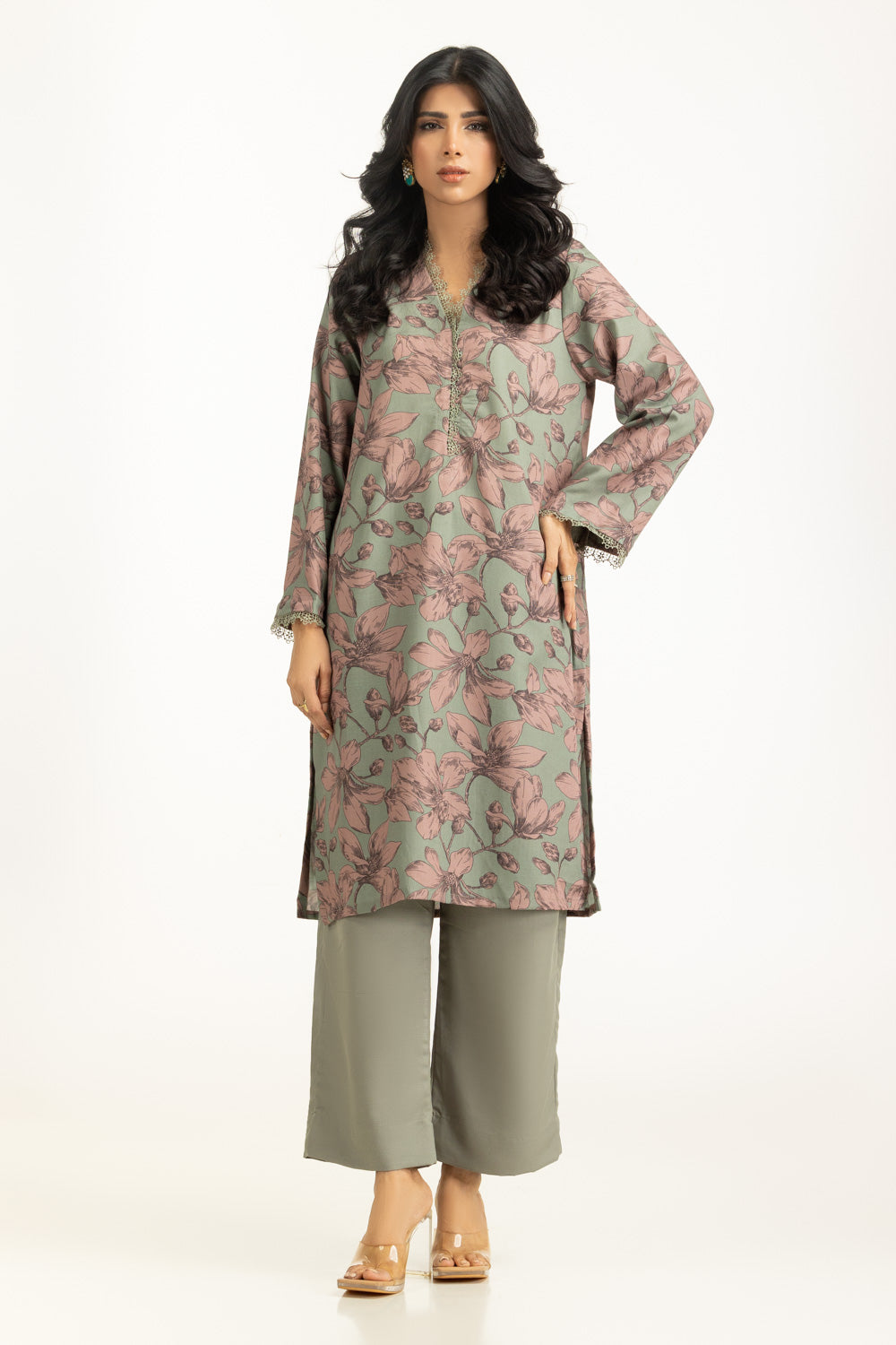 Cotton Viscose Khaddar Printed Co-Ord Set IUSTTS-1364