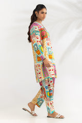 Cotton Viscose Printed Co-Oed Set IPST-77229