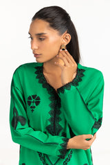 Cotton Viscose Slub Embroidered Co-Ord Set IPST-77231