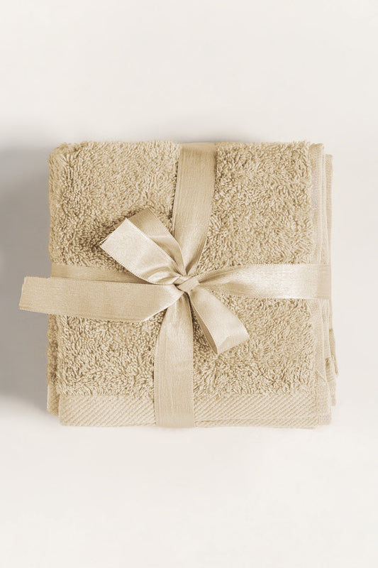 Cream Combed Towel 4pcs Set 25
