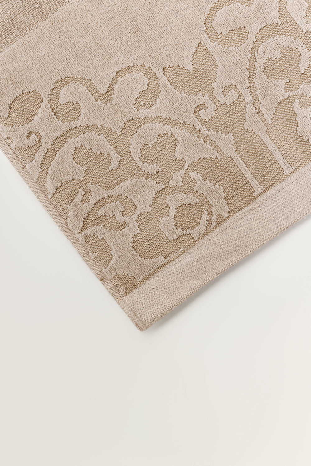 Cream Jacquard Dyed Towel
