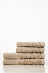 Cream Jacquard 4pcs Towel Set