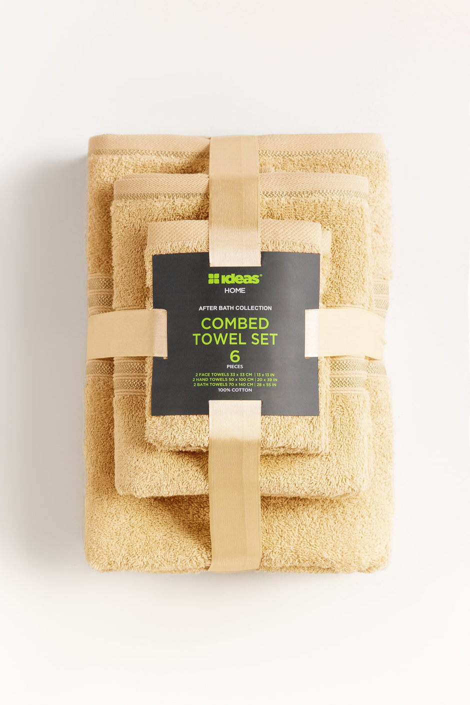 Cream 6Pcs Combed  Towel Set
