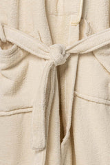 Cream Velour Bathrobe 25W