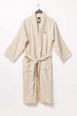 Cream Velour Bathrobe 25W