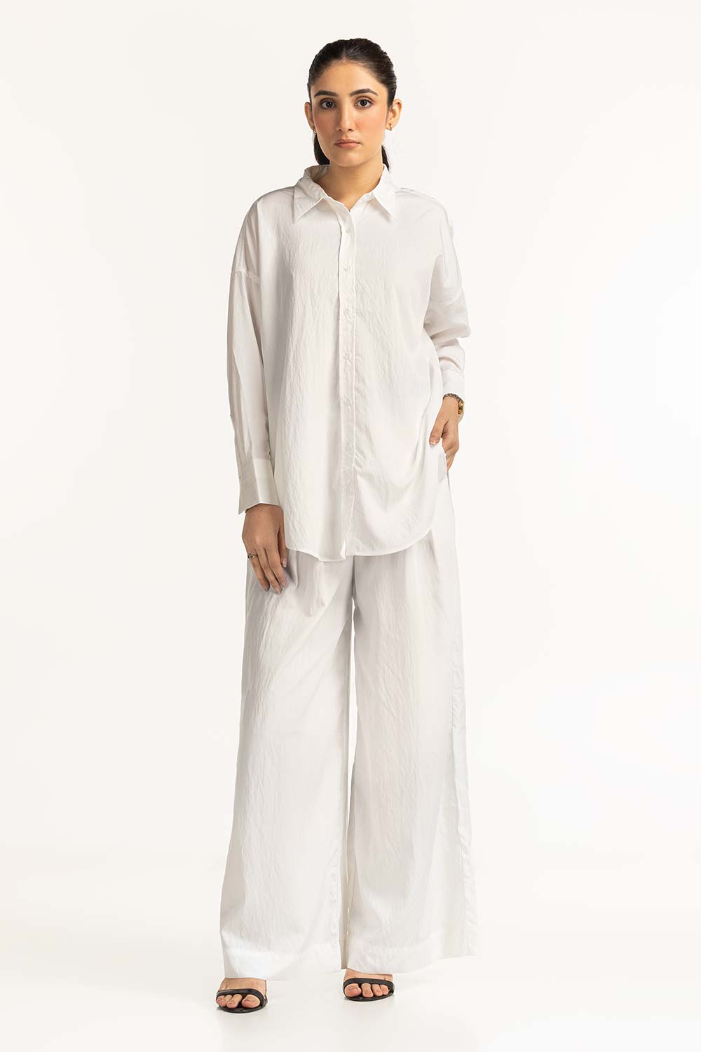 Creased Effect Button Down Shirt WM-CS-SS24-080