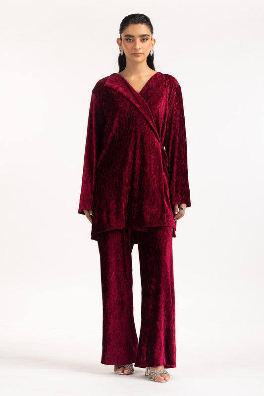Crinkle Velvet Co-Ord Set IPST-55164