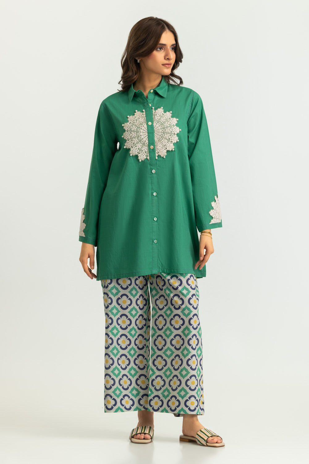 Cross Hatch Embroidered Co-Ord Set