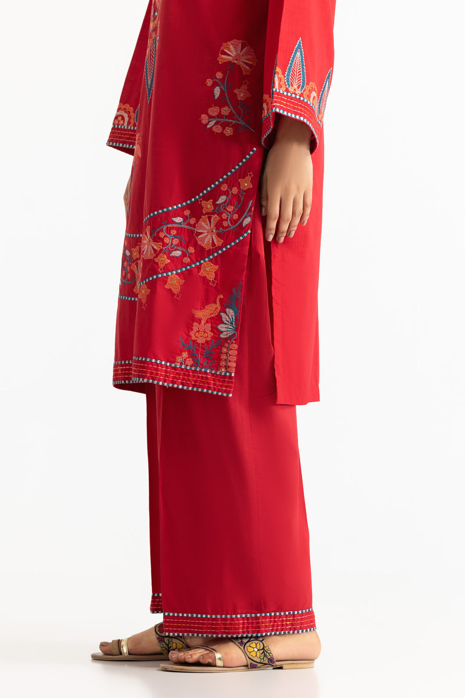 Cross Hatch Embroidered Shirt And Cambric Trouser