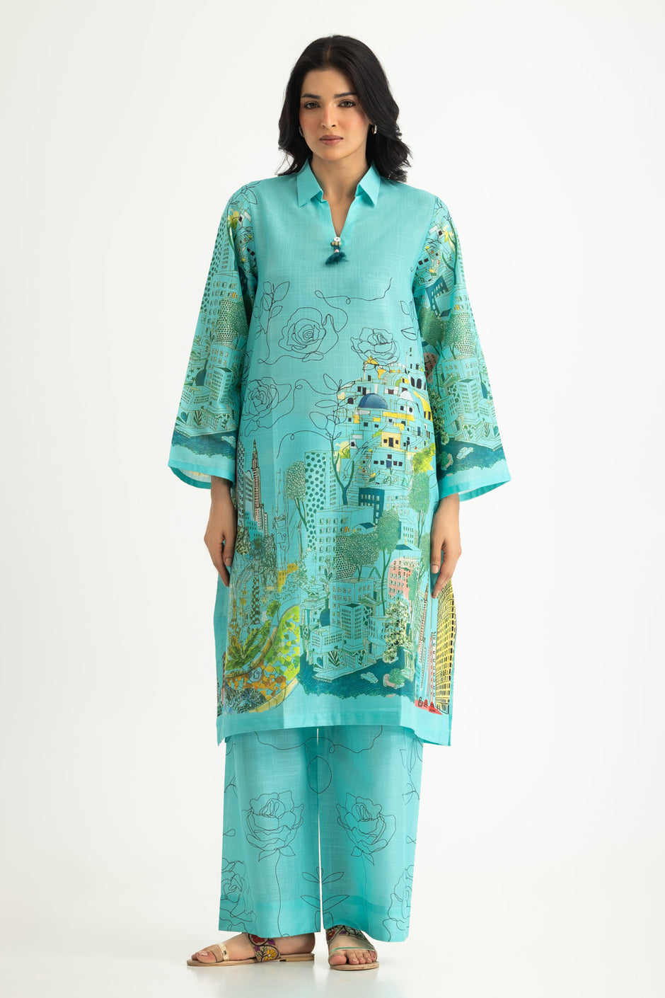 Cross Hatch Printed Co-Ord Set
