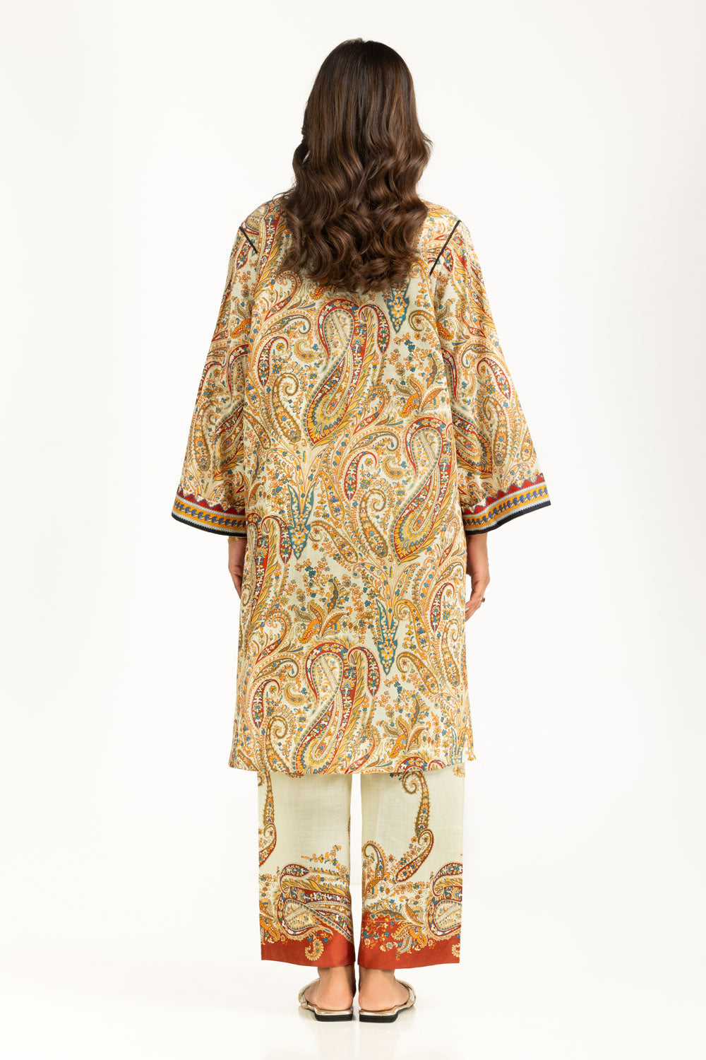 Cross Slub Printed Co-Ord Set IPST-55017