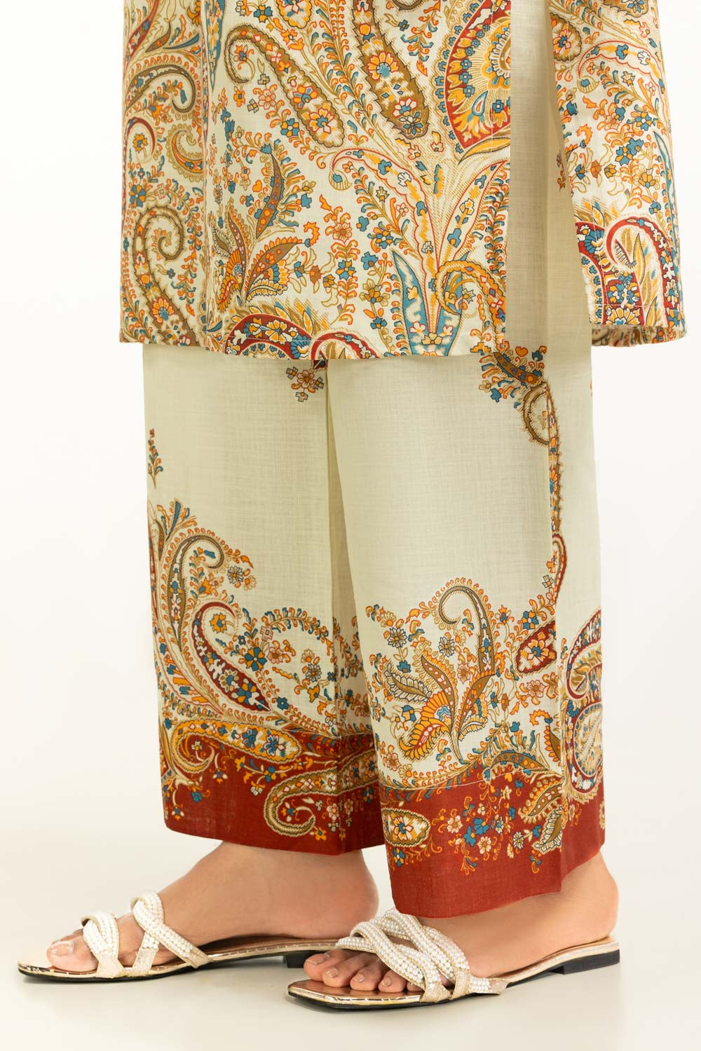 Cross Slub Printed Co-Ord Set IPST-55017