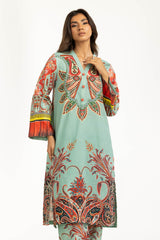 Cross Slub Printed Co-Ord Set IPST-55238