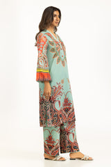 Cross Slub Printed Co-Ord Set IPST-55238