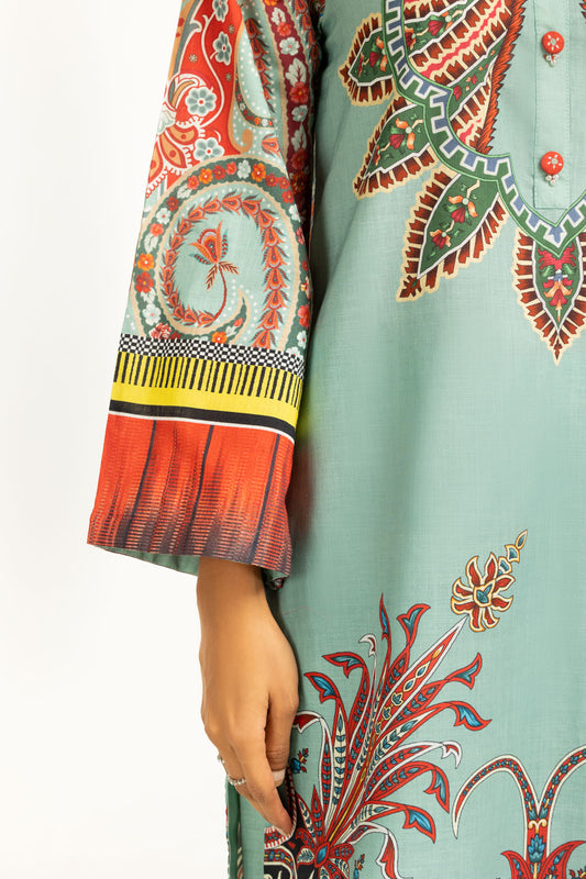 Cross Slub Printed Co-Ord Set IPST-55238