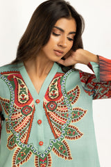 Cross Slub Printed Co-Ord Set IPST-55238