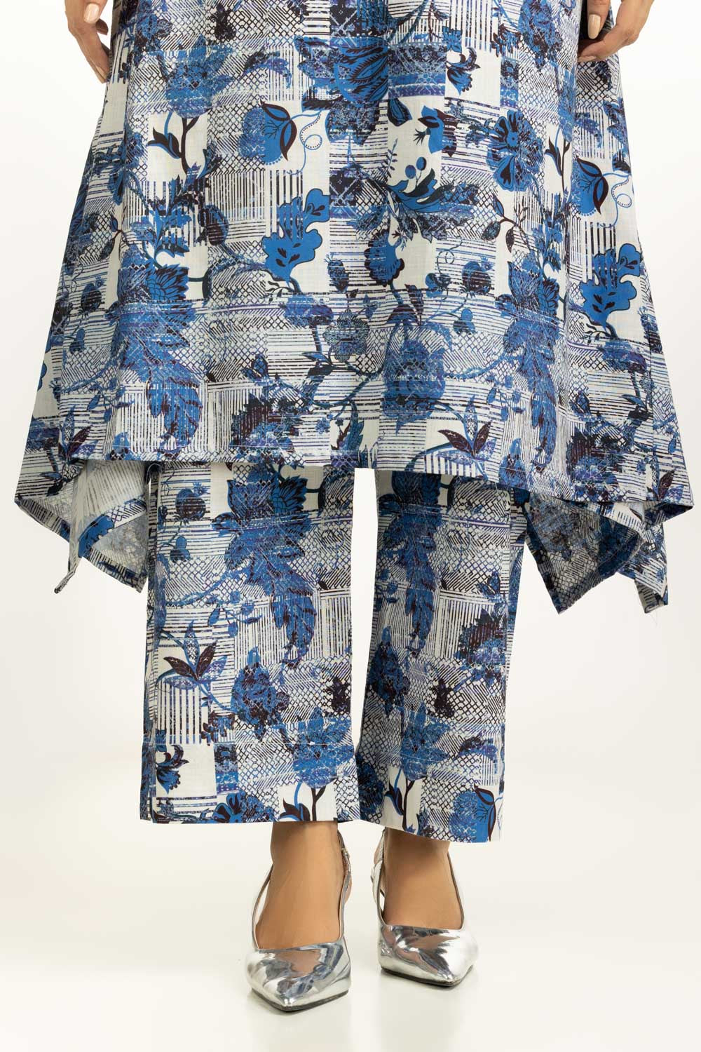 Cross Slub Printed Co-Ord Set IPST-55242