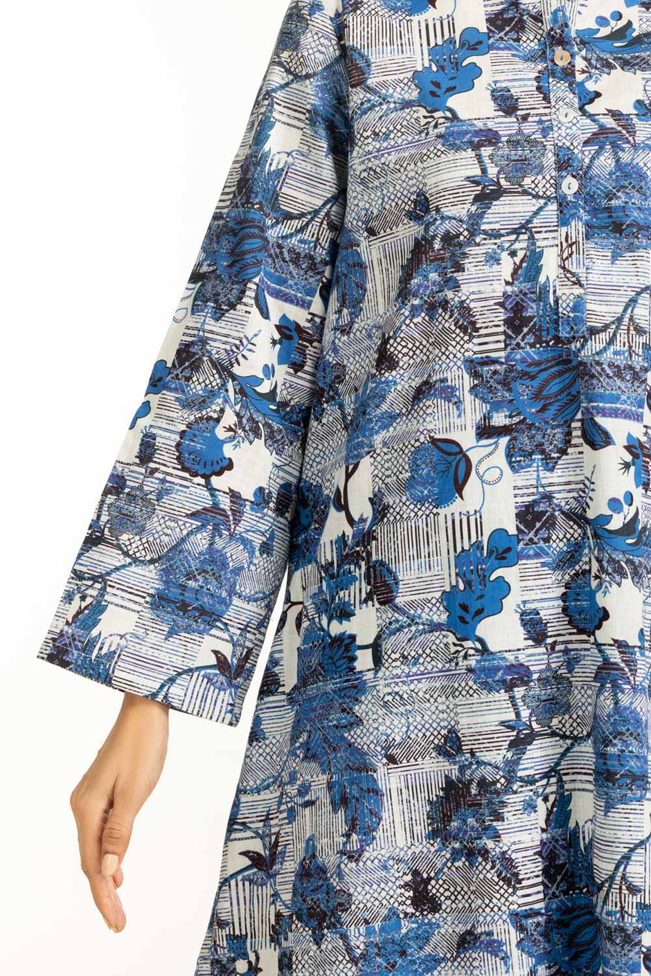 Cross Slub Printed Co-Ord Set
